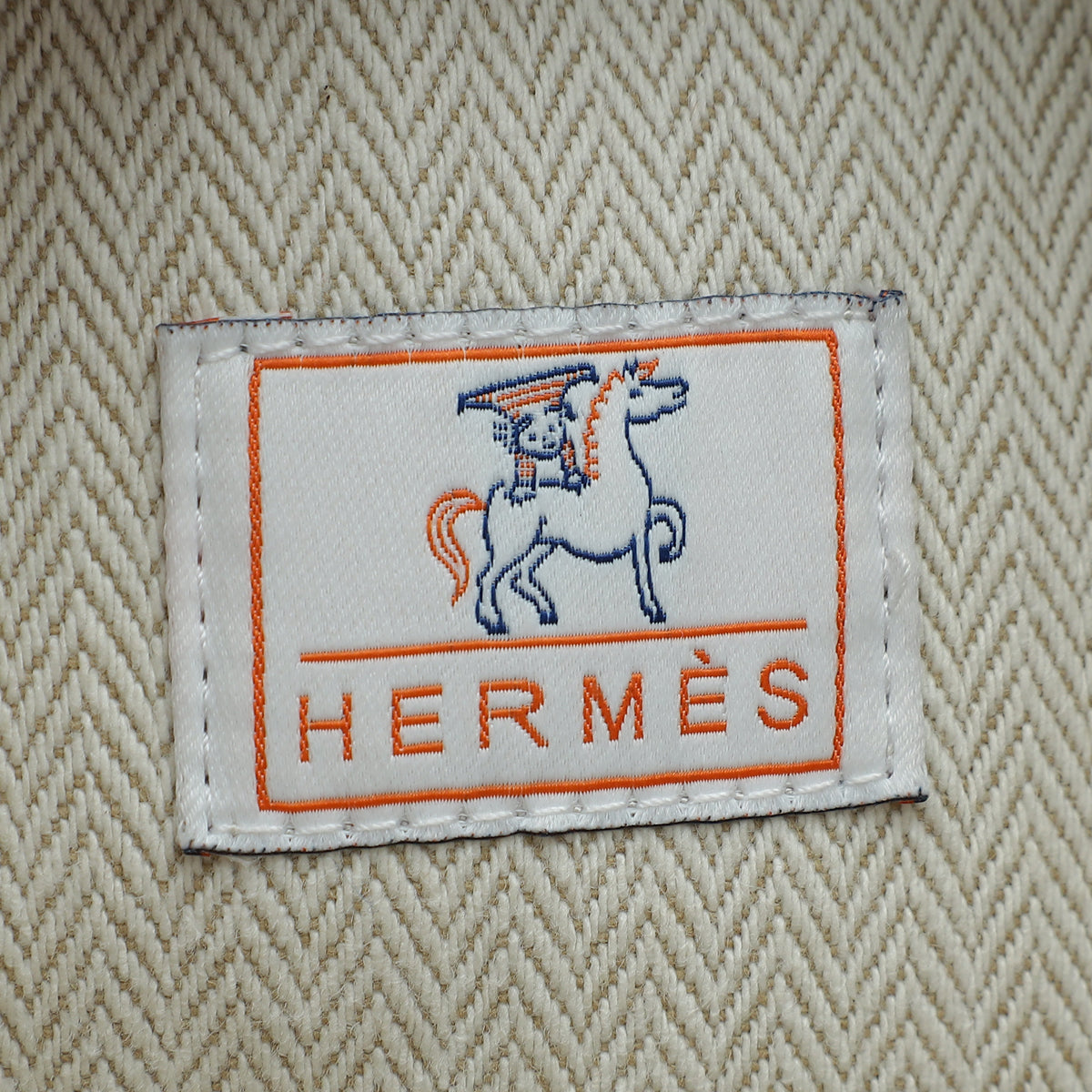 Hermes Terracotta Bride-A-Brac Cabriole Herringbone Large Case Pouch