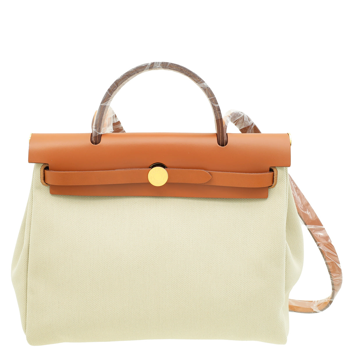 Hermes Herbag Zip 31 PM Vache Hunter Toile Bag-Hermes-THE CLOSET