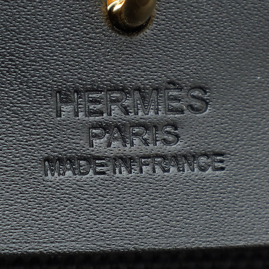 Hermes Noir Military Toile Vache Hunter Herbag Zip Retourne 31 PM Bag