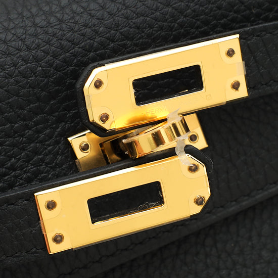 Hermes Noir Kelly Retourne 25 Bag