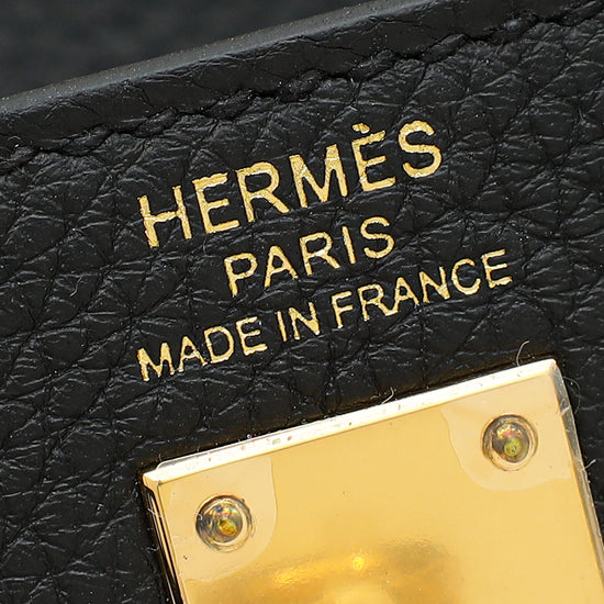 Hermes Noir Kelly Retourne 25 Bag