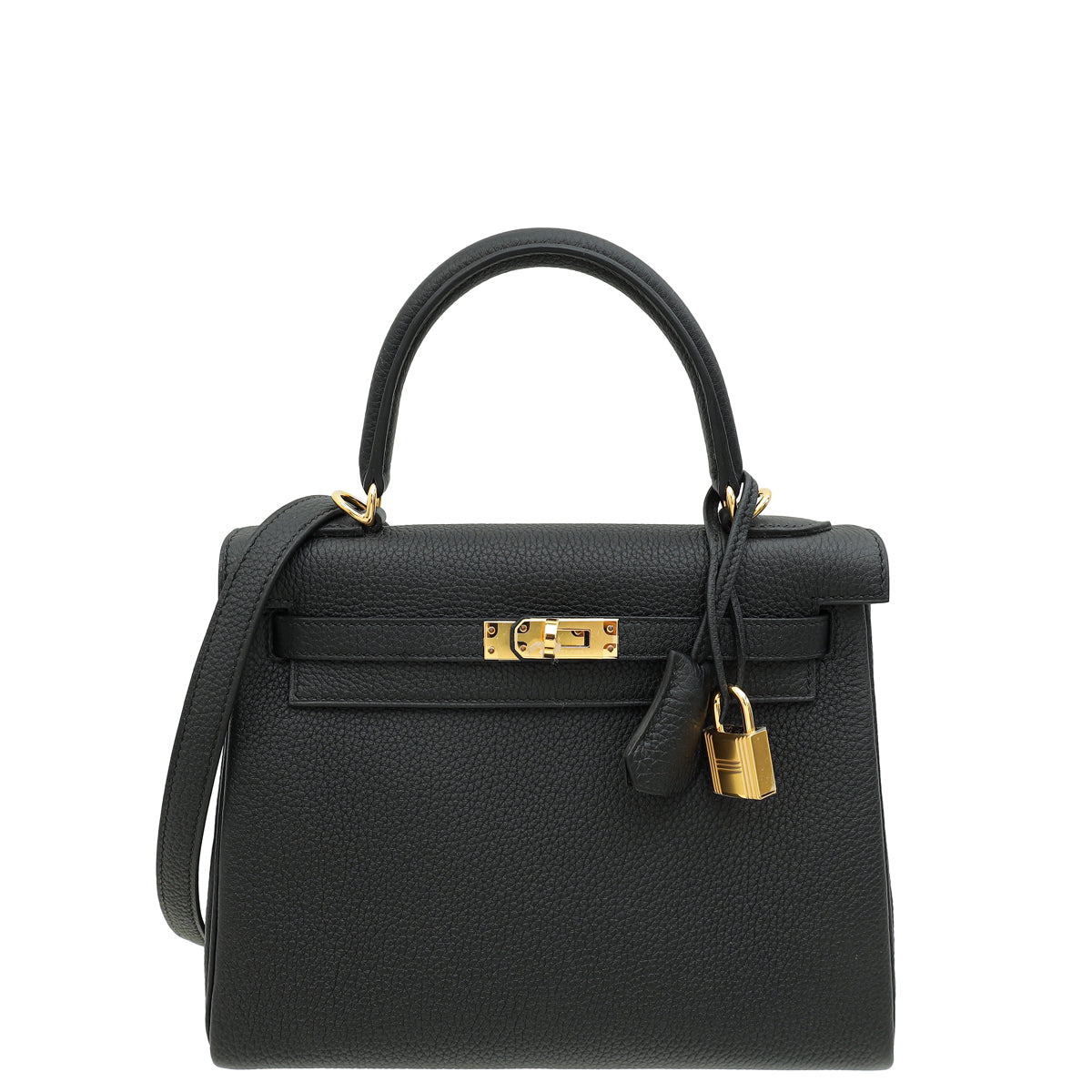 Hermes Noir Kelly Retourne 25 Bag