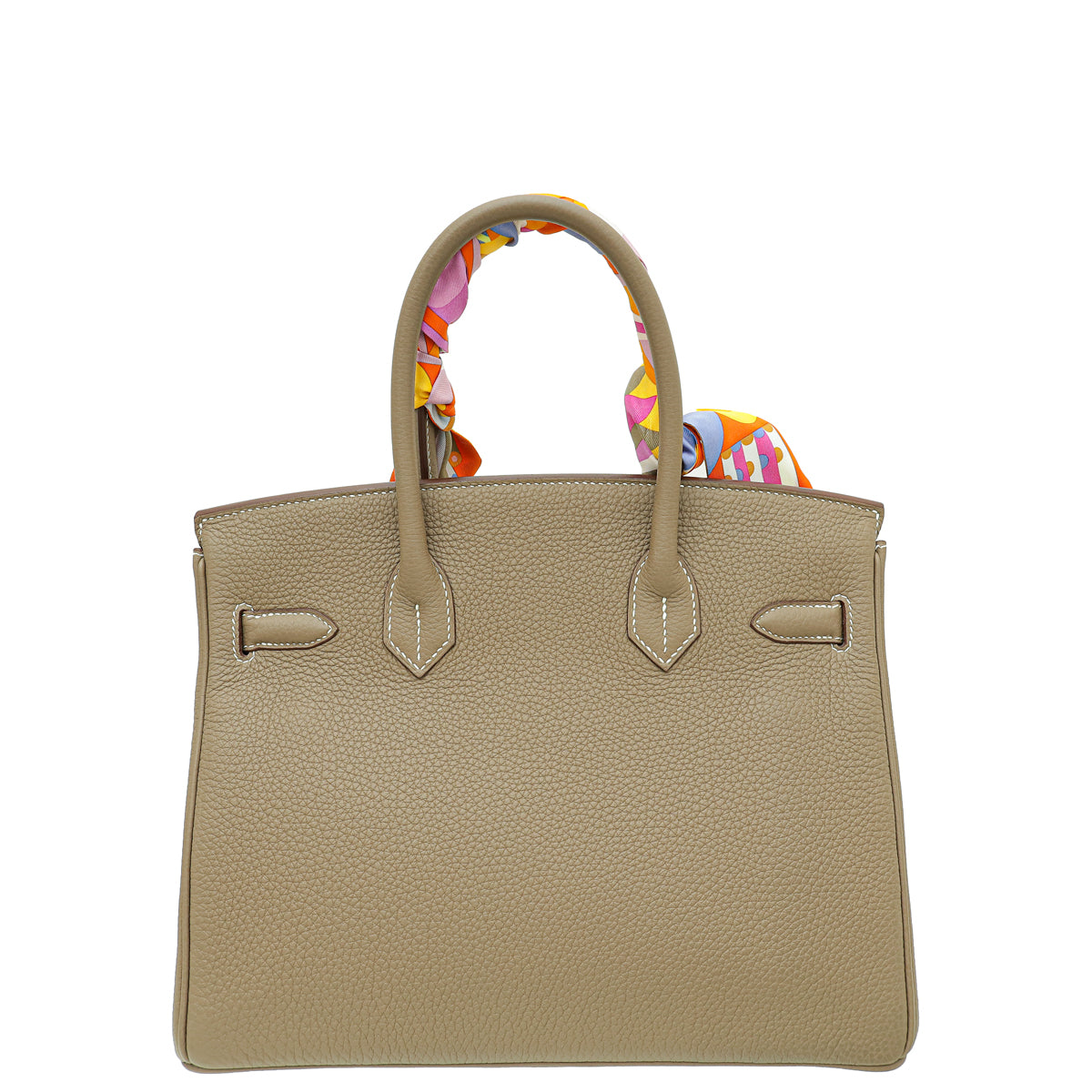 Hermes Etoupe Birkin 30 Bag W/ Twilly THE CLOSET