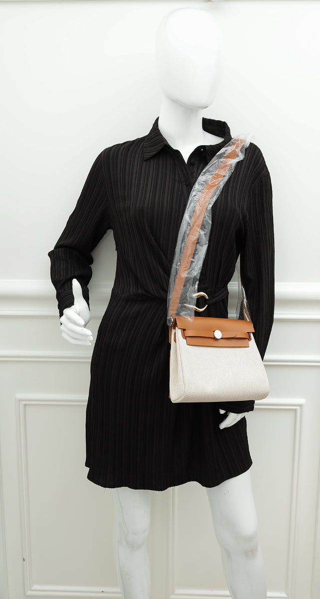 Hermes Gold H Herbag Zip 20 Bag