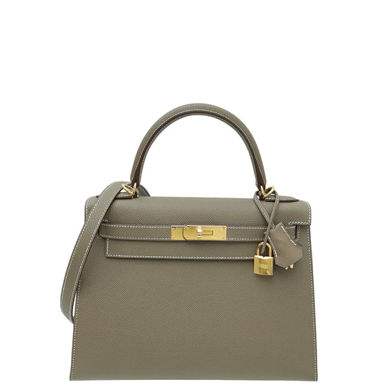 Hermes Etoupe Sellier Kelly 28 Bag