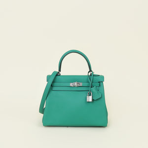 Hermes Vert Vertigo Kelly 25 Retourne Bag