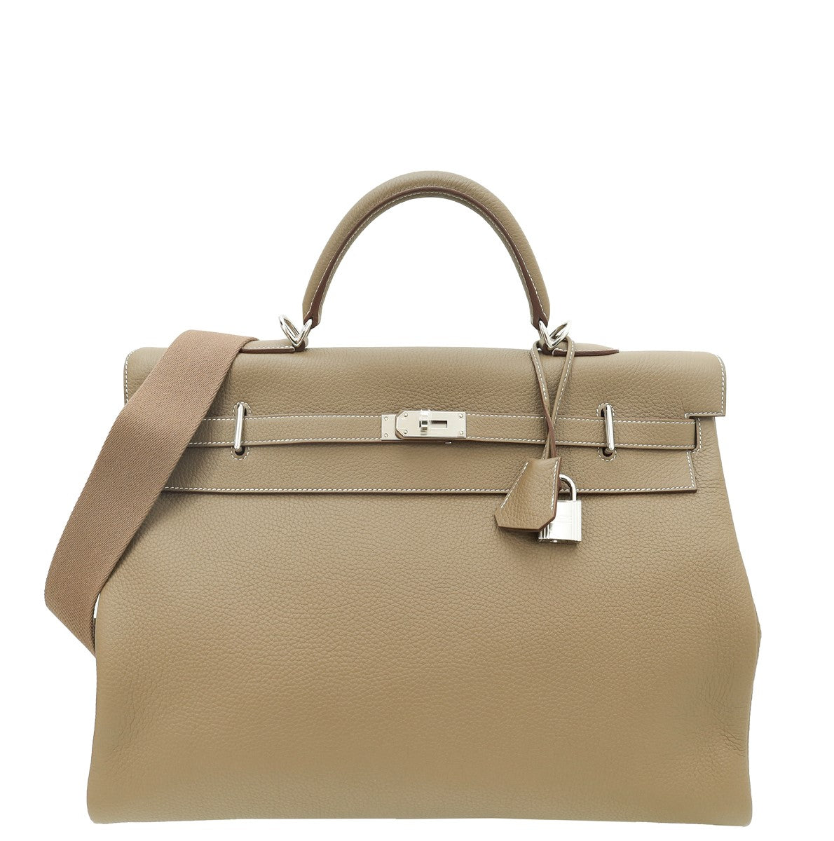 Hermes Etoupe Voyage Kelly 50 Bag-Hermes-THE CLOSET