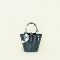 Hermes Vert Cypres Ostrich Picotin Lock 14 Micro Bag