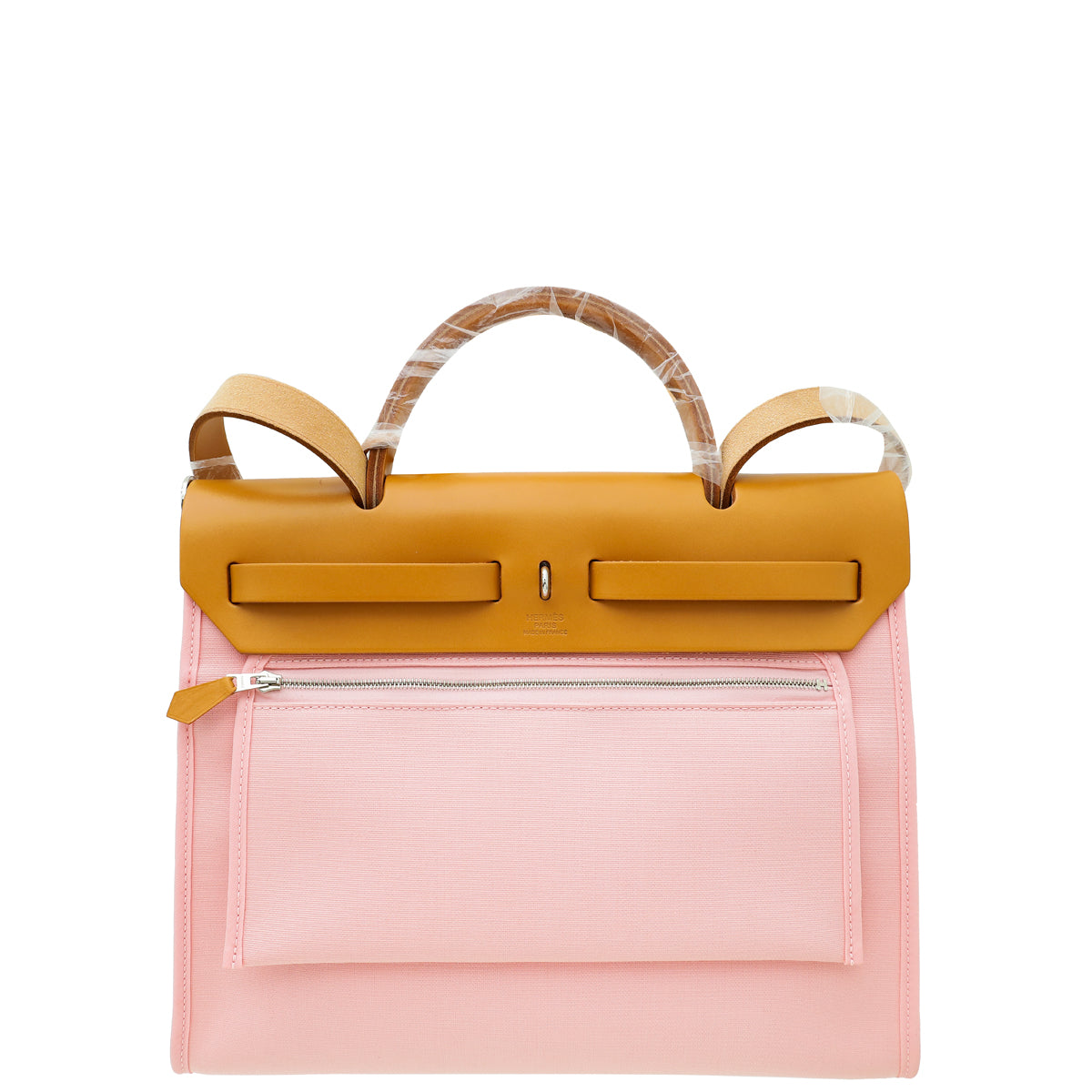 Hermes Bicolor Vache Hunter Toile Herbag Zip 31 Sellier Bag-Hermes-THE CLOSET