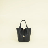 Hermes Noir Picotin Lock 22 Bag