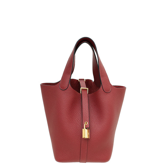 Hermes Rouge H Picotin Lock 18 Bag