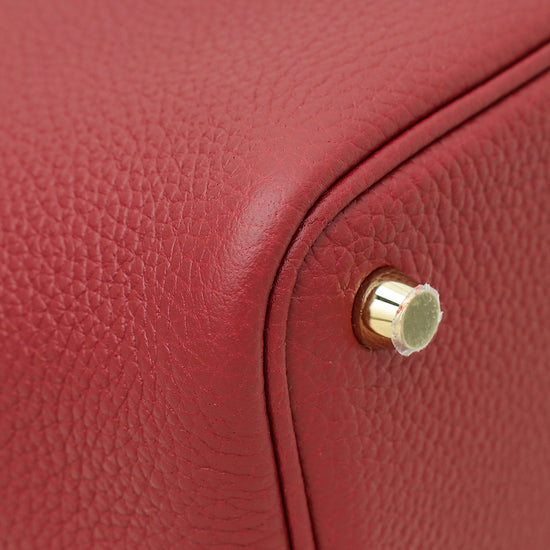 Hermes Rouge H Picotin Lock 18 Bag