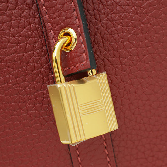 Hermes Rouge H Picotin Lock 18 Bag