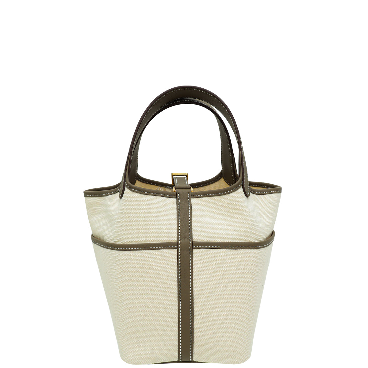 Hermes Bicolor Cargo Picotin Lock 18 Toile Goeland Swift Bag-Hermes-THE CLOSET