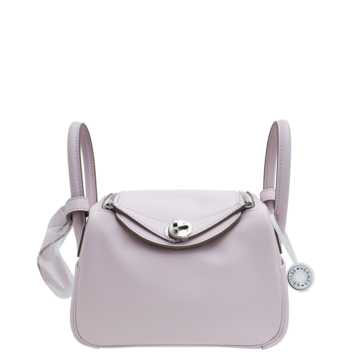 Hermes Mauve Pale Hermes Verso Mini Lindy Bag