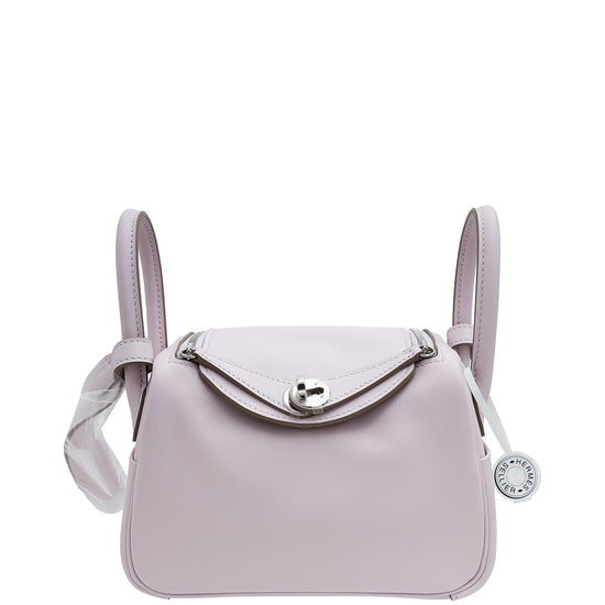 Hermes Mauve Pale Hermes Verso Mini Lindy Bag