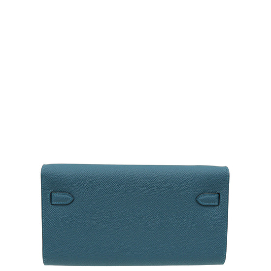 Hermes Bleu Thalassa Kelly To Go Wallet