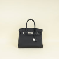 Hermes Noir Birkin 30 Togo Bag