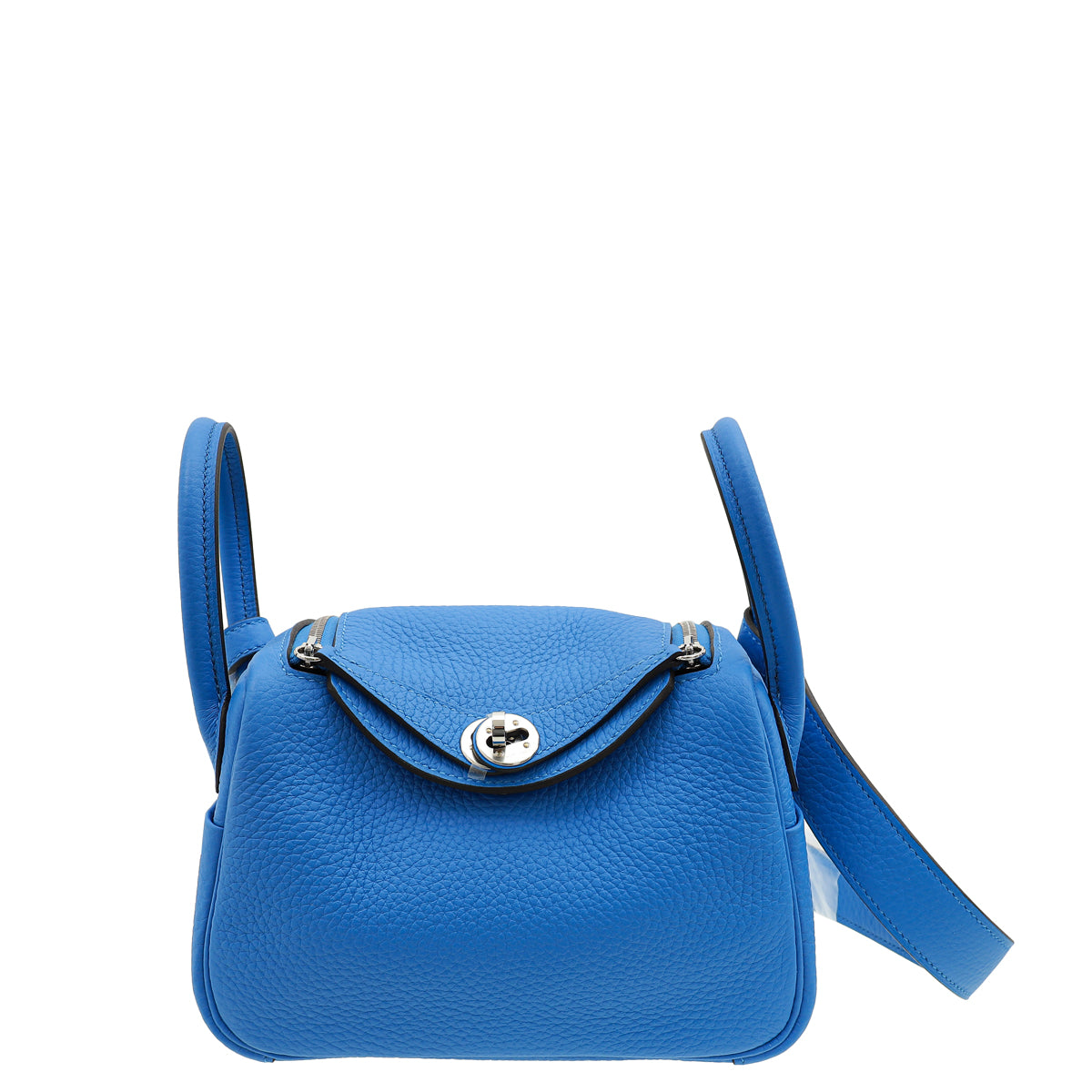 Hermes Bleu Hydra Mini Lindy Bag