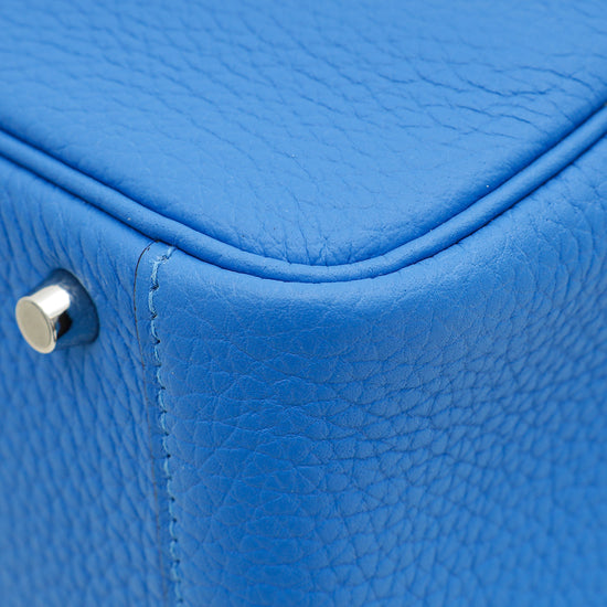 Hermes Bleu Hydra Mini Lindy Bag