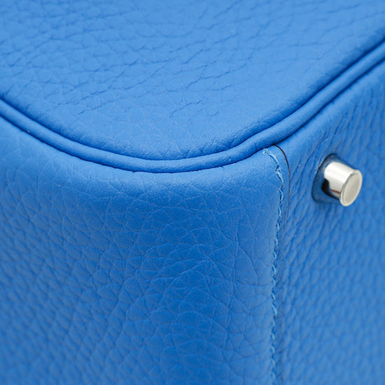 Hermes Bleu Hydra Mini Lindy Bag