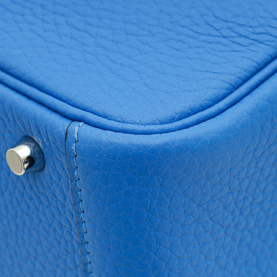 Hermes Bleu Hydra Mini Lindy Bag