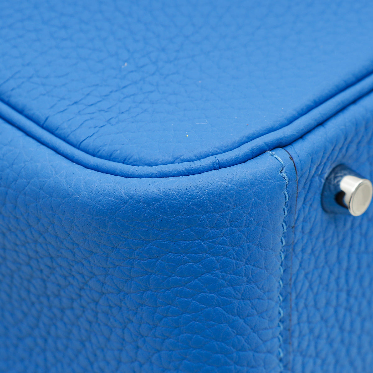 Hermes Bleu Hydra Mini Lindy Bag