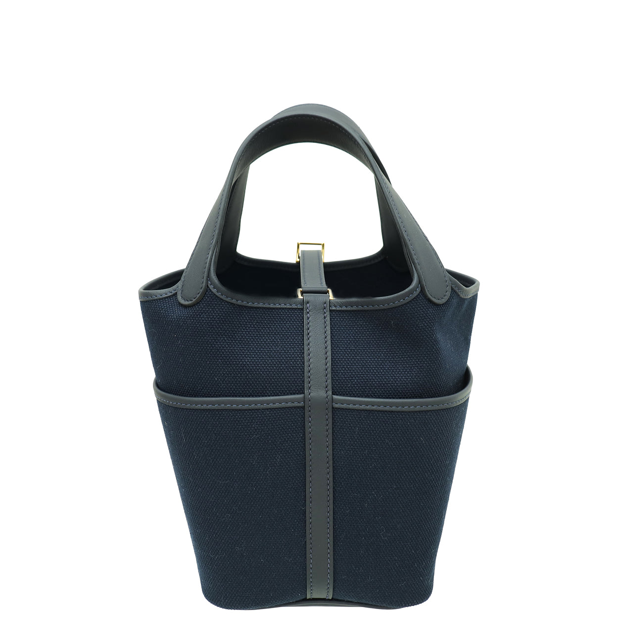 Hermes Bleu Marine Cargo Toile Goeland & Swift Picotin Lock 18 Bag-Hermes-THE CLOSET