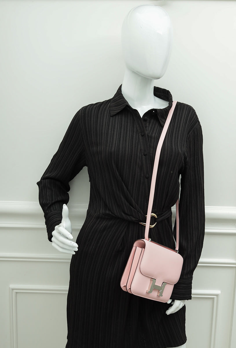 Hermes Rose Sakura Constance III Mini Re-Edition Bag — image 14 of 14