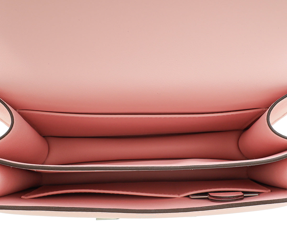 Hermes Rose Sakura Constance III Mini Re-Edition Bag | Pre-Owned