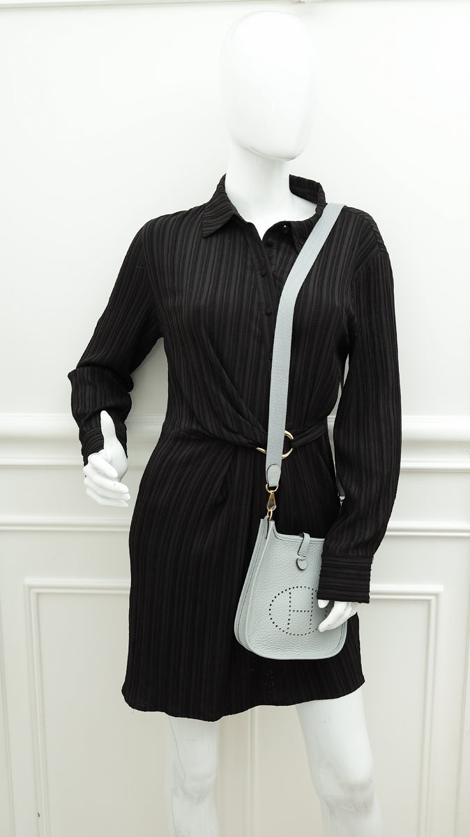 Hermes Bleu Pale Evelyne TPM 16 Bag
