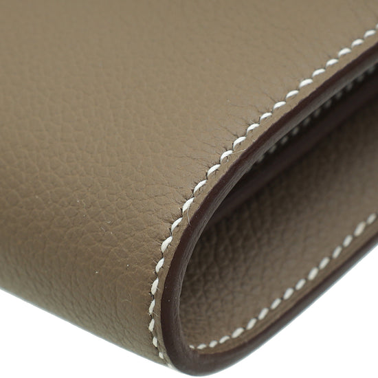 Load image into Gallery viewer, Hermes Etoupe Constance To Go Wallet
