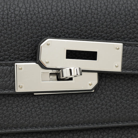 Load image into Gallery viewer, Hermes Noir Kelly Depeches 25 Pouch
