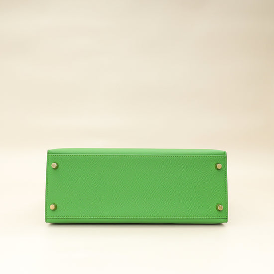 Hermes Vert Yucca Kelly 28 Sellier Bag-Hermes-THE CLOSET