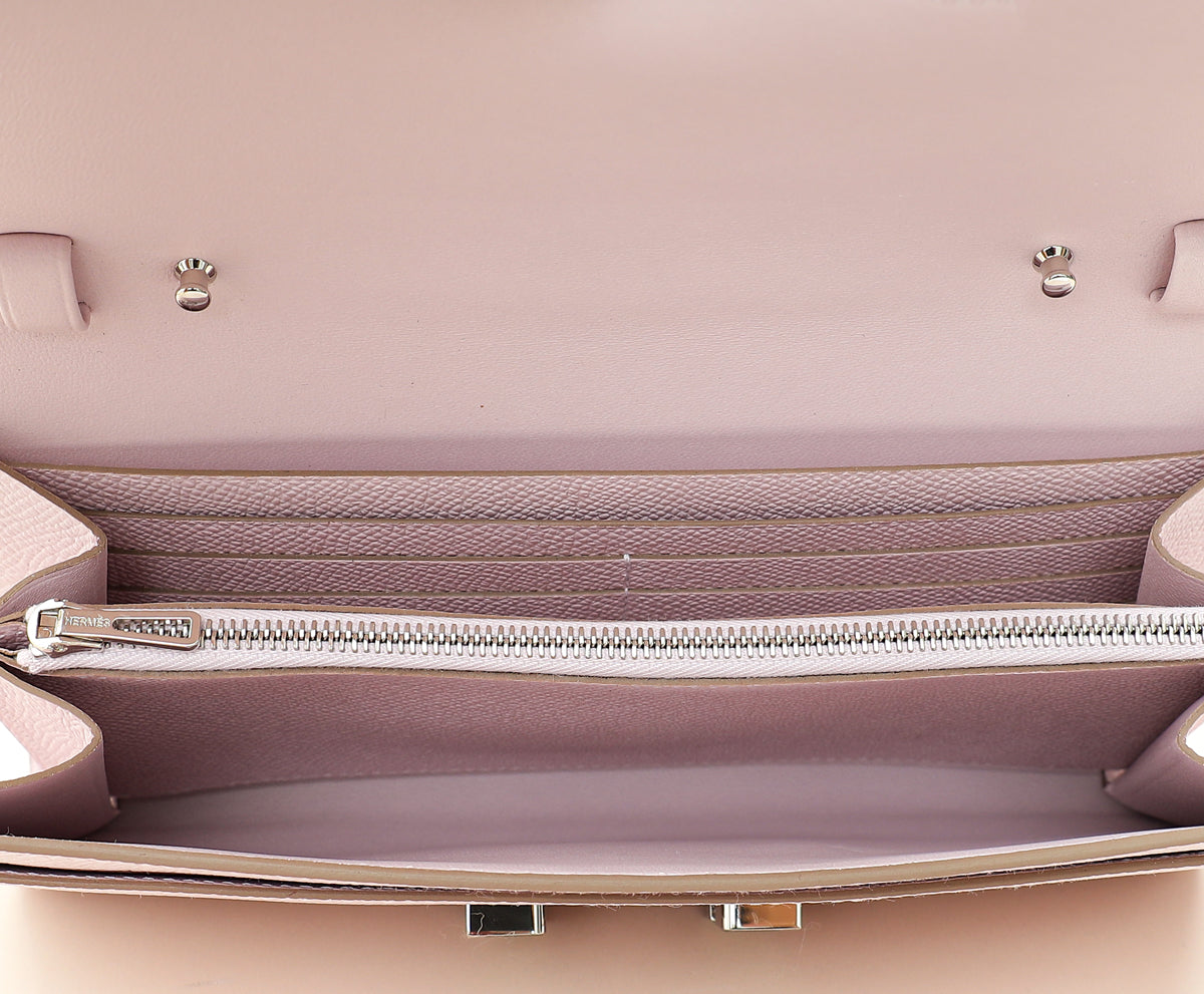Hermes Mauve Pale Constance To Go Wallet
