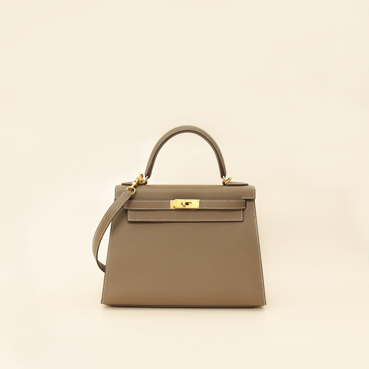 Hermes Etoupe Sellier Kelly 28 Bag