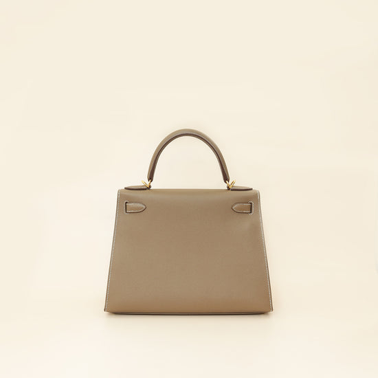Hermes Etoupe Sellier Kelly 28 Bag