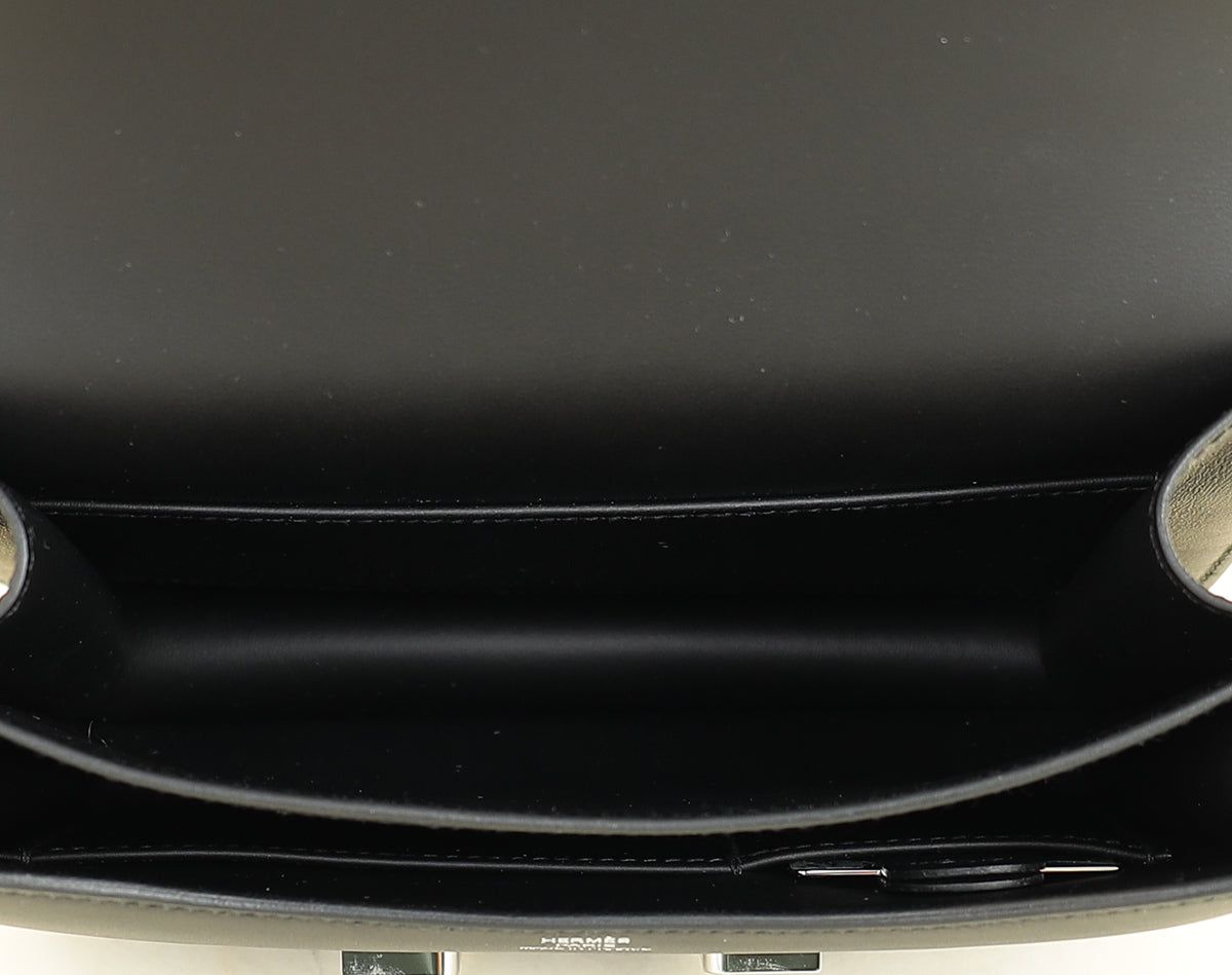 Hermes Noir Constance III Mini Limited Edition "Dancing Flowers" Embroidered Bag