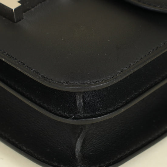 Hermes Noir Constance III Mini Limited Edition "Dancing Flowers" Embroidered Bag