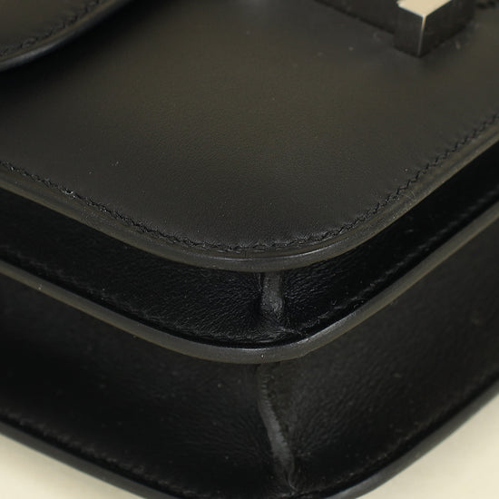 Hermes Noir Constance III Mini Limited Edition "Dancing Flowers" Embroidered Bag