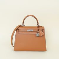 Hermes Gold Kelly 25 Sellier Bag