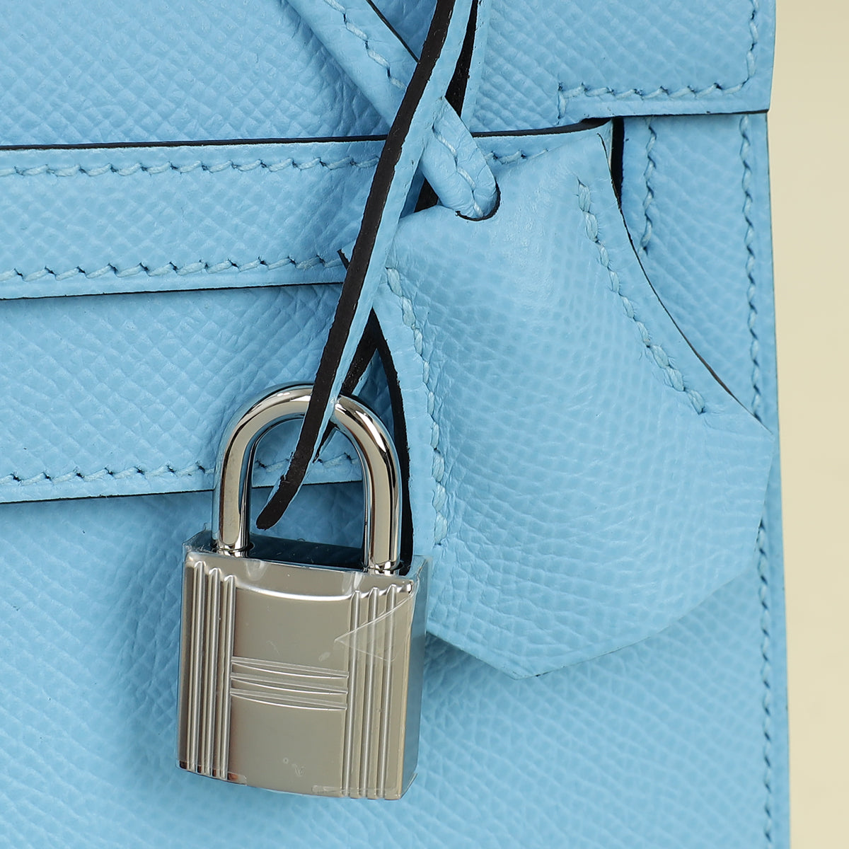 Hermes Bleu Celeste Kelly 25 Sellier Bag
