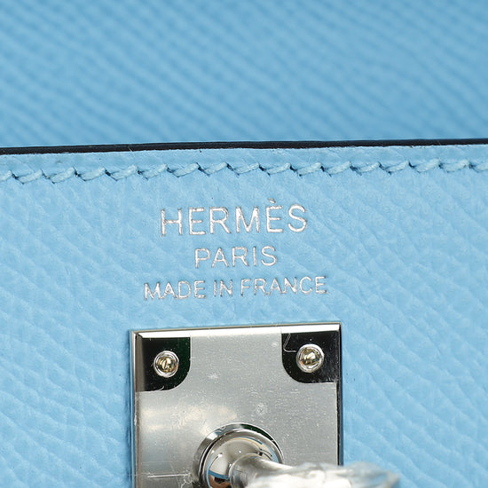 Hermes Bleu Celeste Kelly 25 Sellier Bag