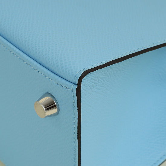 Hermes Bleu Celeste Kelly 25 Sellier Bag