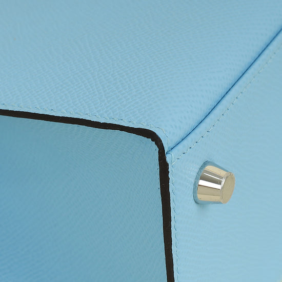Hermes Bleu Celeste Kelly 25 Sellier Bag