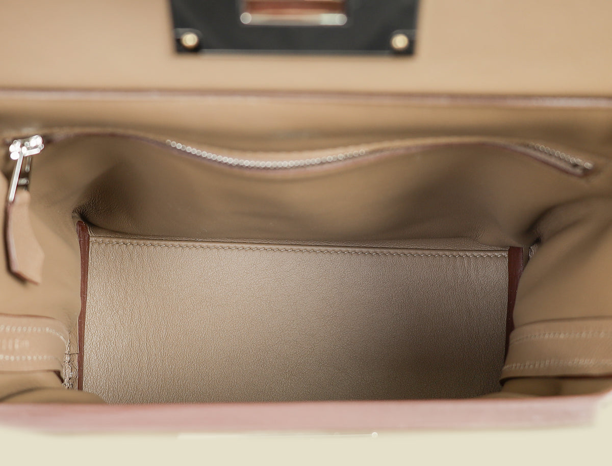Hermes Etoupe 24/24 21 Swift Bag