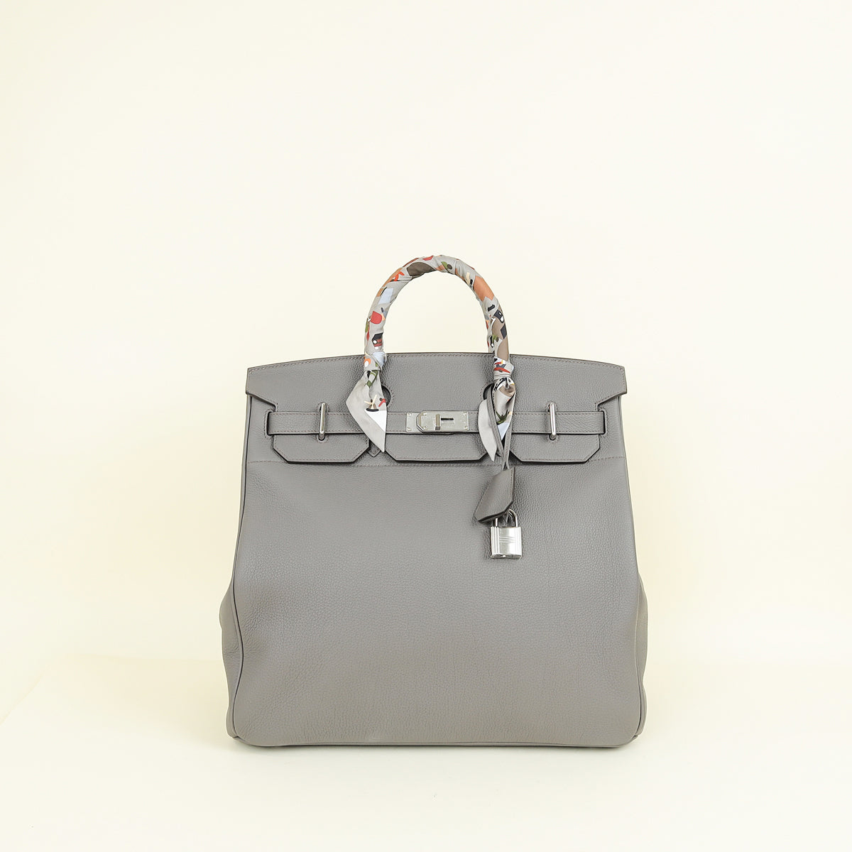 Hermes Gris Etain Haut à Courroies HAC Birkin 40 Bag — image 1 of 14