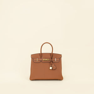 Hermes Gold Retourne Birkin 30 Bag