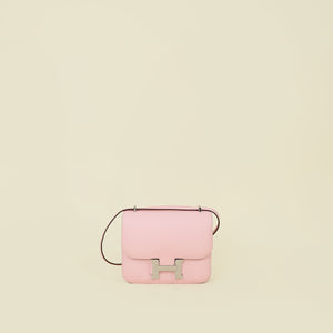 Hermes Rose Sakura Constance III 18 Mini Bag