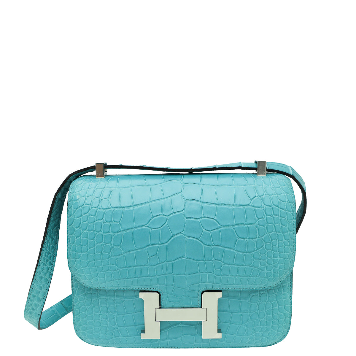 Hermes Bleu Saint Matte Alligator Constance 24 Bag-Hermes-THE CLOSET